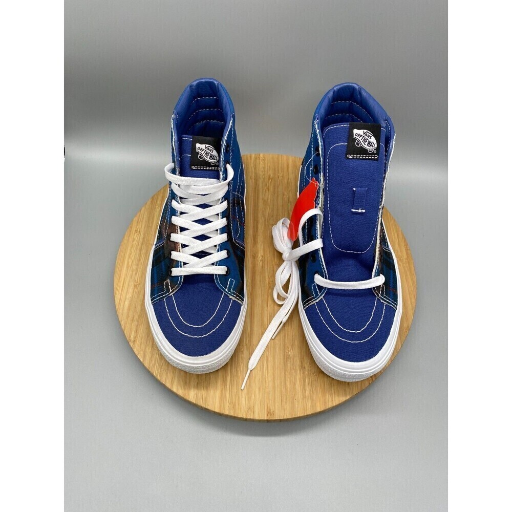 Vans Shoes Mens 9 Womens 10.5 Blue Sk8-Hi Bolt Fire Sneakers High Top Hiking - Picture 8 of 12